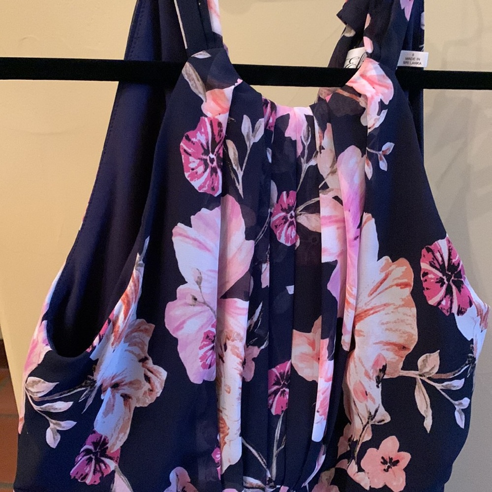Eliza J floral navy and pink maxi dress - Picture 4 of 7